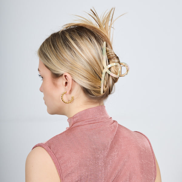 LARGE LOOP HAIR CLIP PINK