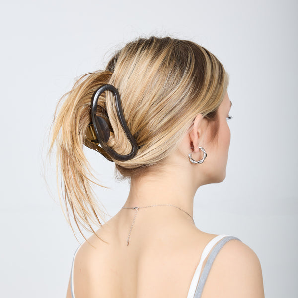 ABSTRACT HAIR CLAW DARK GREY