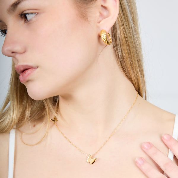 SCULPT EARRINGS GOLD