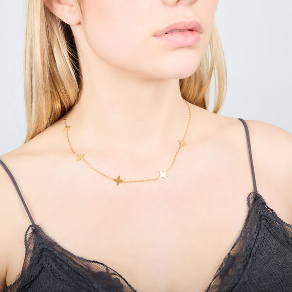 MULTI STAR NECKLACE GOLD
