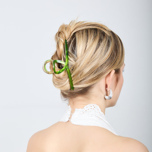 LARGE LOOP HAIR CLIP GREEN