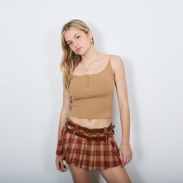 BUTTON DETAIL TOP WITH PADS KHAKI