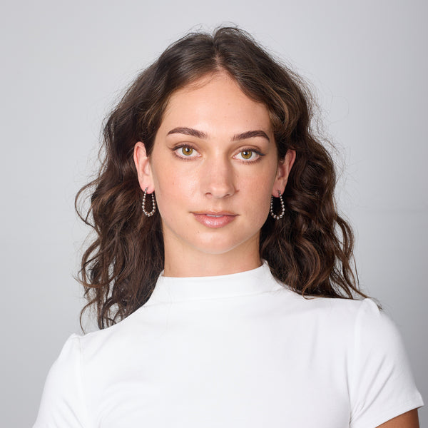 BUBBLE CHAIN EARRINGS SILVER