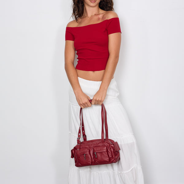 MULTIPOCKET SHOULDER BAG CHILLI