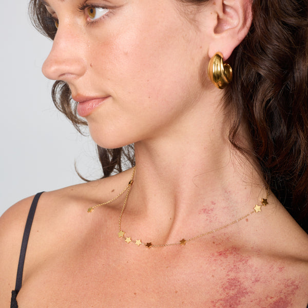 MULTI STAR NECKLACE GOLD