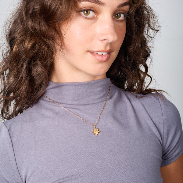 SUNFLOWER NECKLACE GOLD