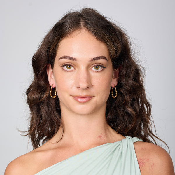 BUBBLE CHAIN EARRINGS GOLD