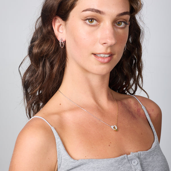TWIST TRIPLE HOOP EARRINGS SILVER