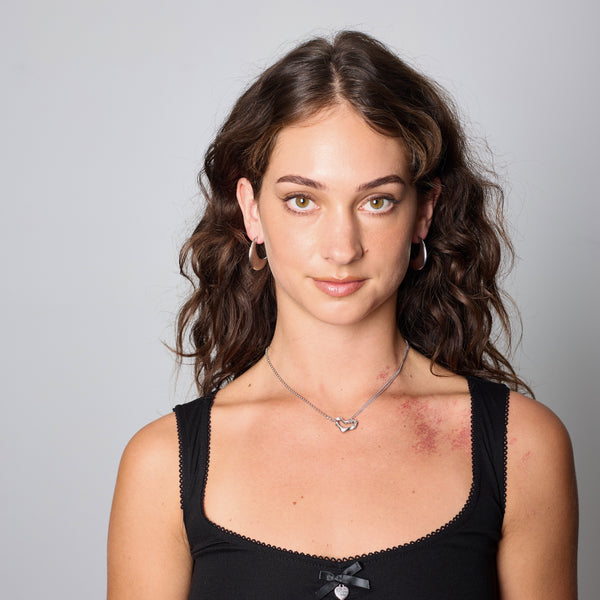 CRESCENT MOON EARRINGS SILVER