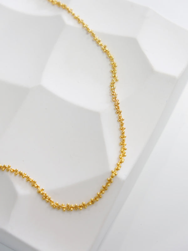 GLITTER CHAIN GOLD PLATED NECKLACE