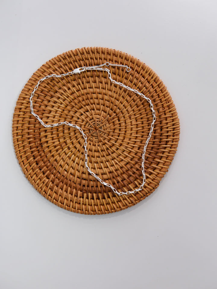 PAPERCLIP CHAIN GOLD PLATED NECKLACE