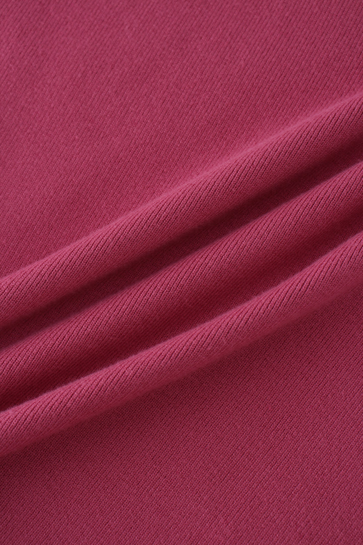 CAP SLEEVES KNIT MIDI DRESS