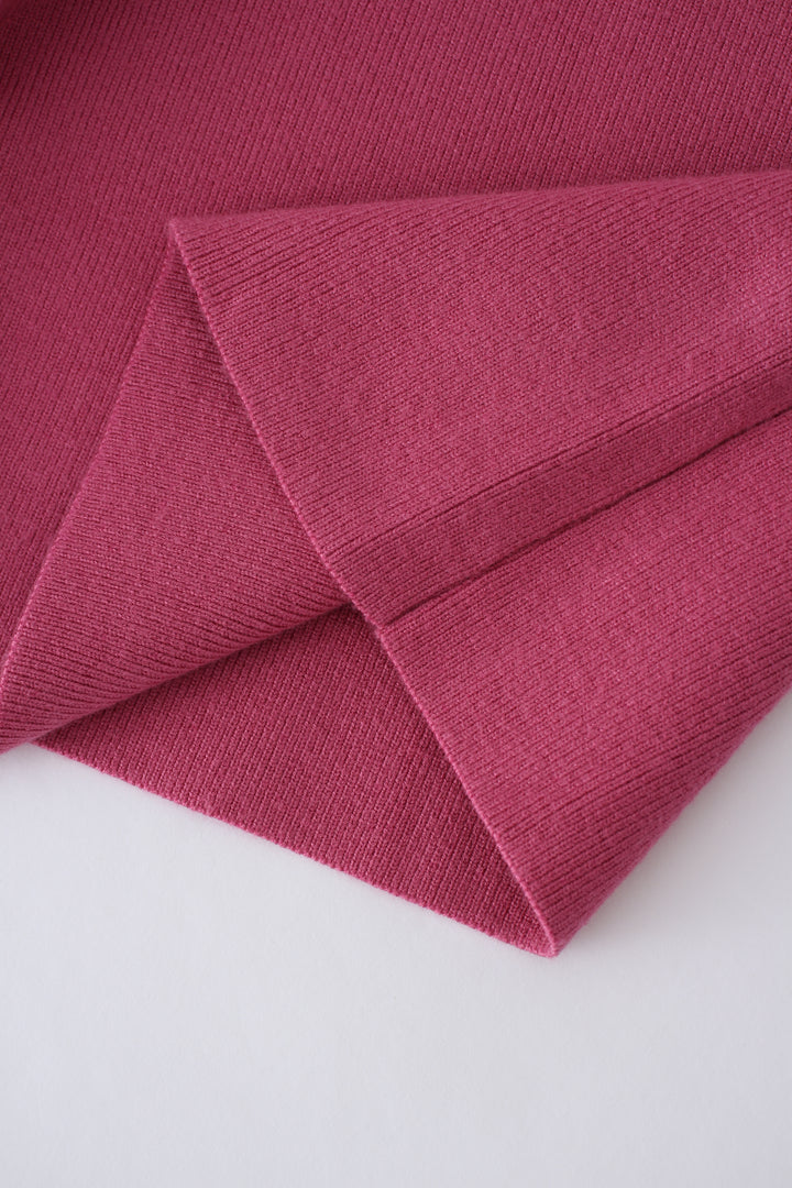 CAP SLEEVES KNIT MIDI DRESS