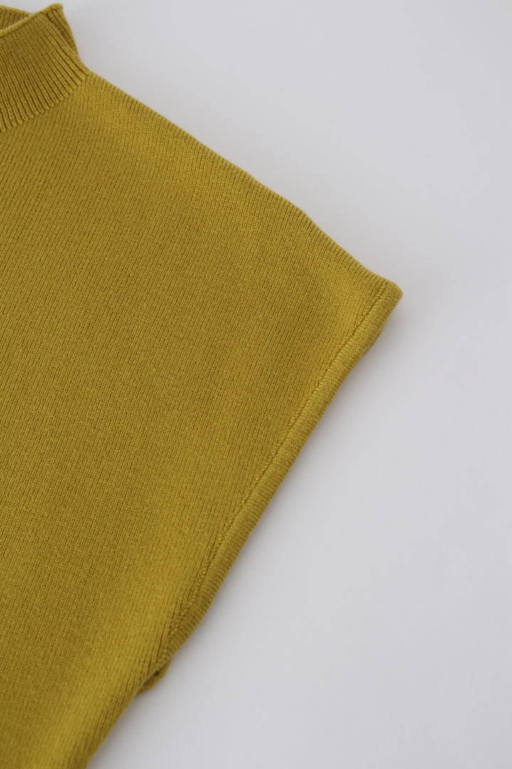 CAP SLEEVES KNIT MIDI DRESS