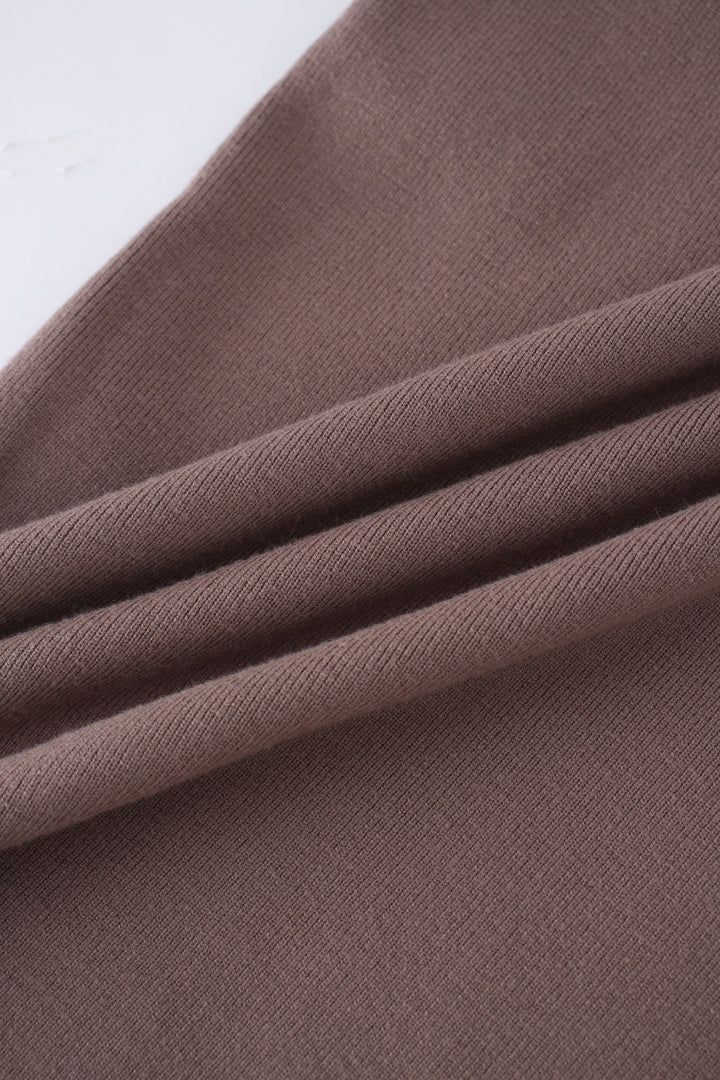 CAP SLEEVES KNIT MIDI DRESS