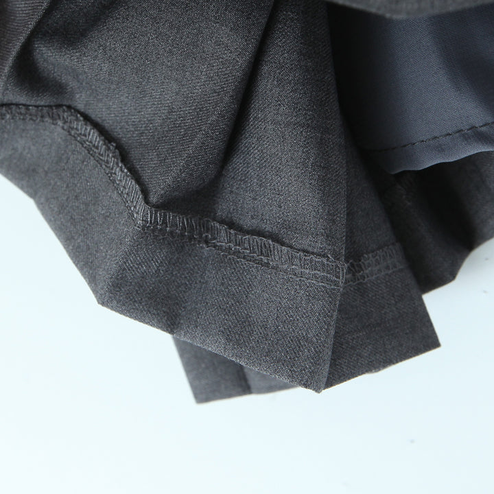 PLEATED TIE FRONT MINI SKIRT