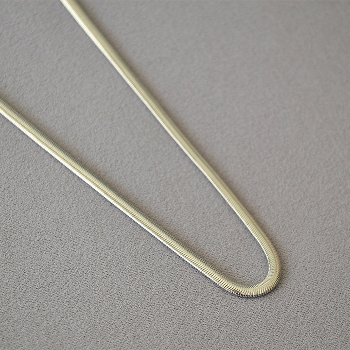 CHUNKY HERRINGBONE GOLD PLATED NECKLACE