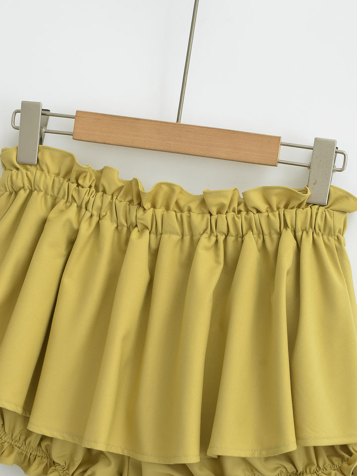RUFFLE MINI SHORTS SKORT