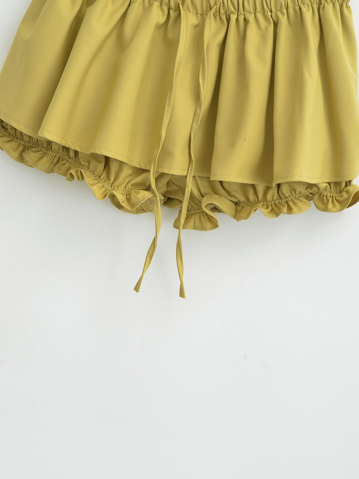 RUFFLE MINI SHORTS SKORT