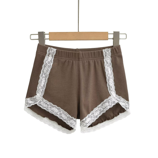 SPORTY LACE TRIM SHORTS