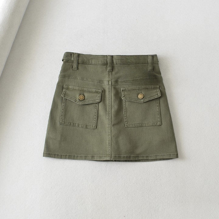 FRONT POCKET CARGO MINI SKORT WITH SIDE BELTS