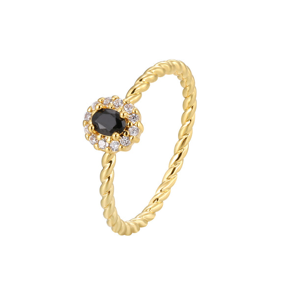 ONYX BRASS RING