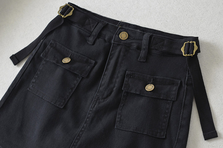 FRONT POCKET CARGO MINI SKORT WITH SIDE BELTS