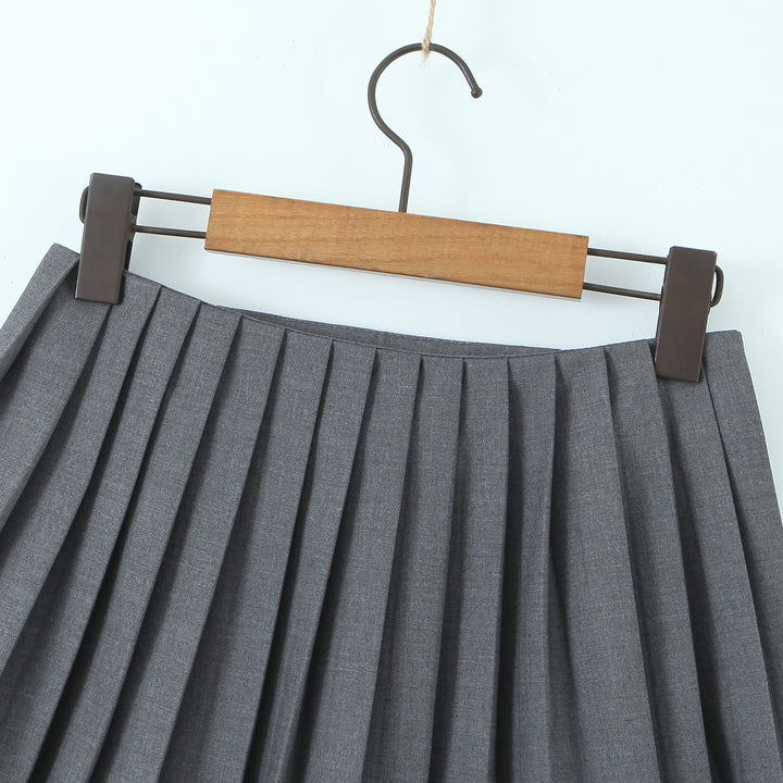 PLEATED TIE FRONT MINI SKIRT