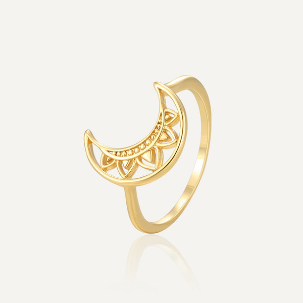 HALF MOON BRASS RING